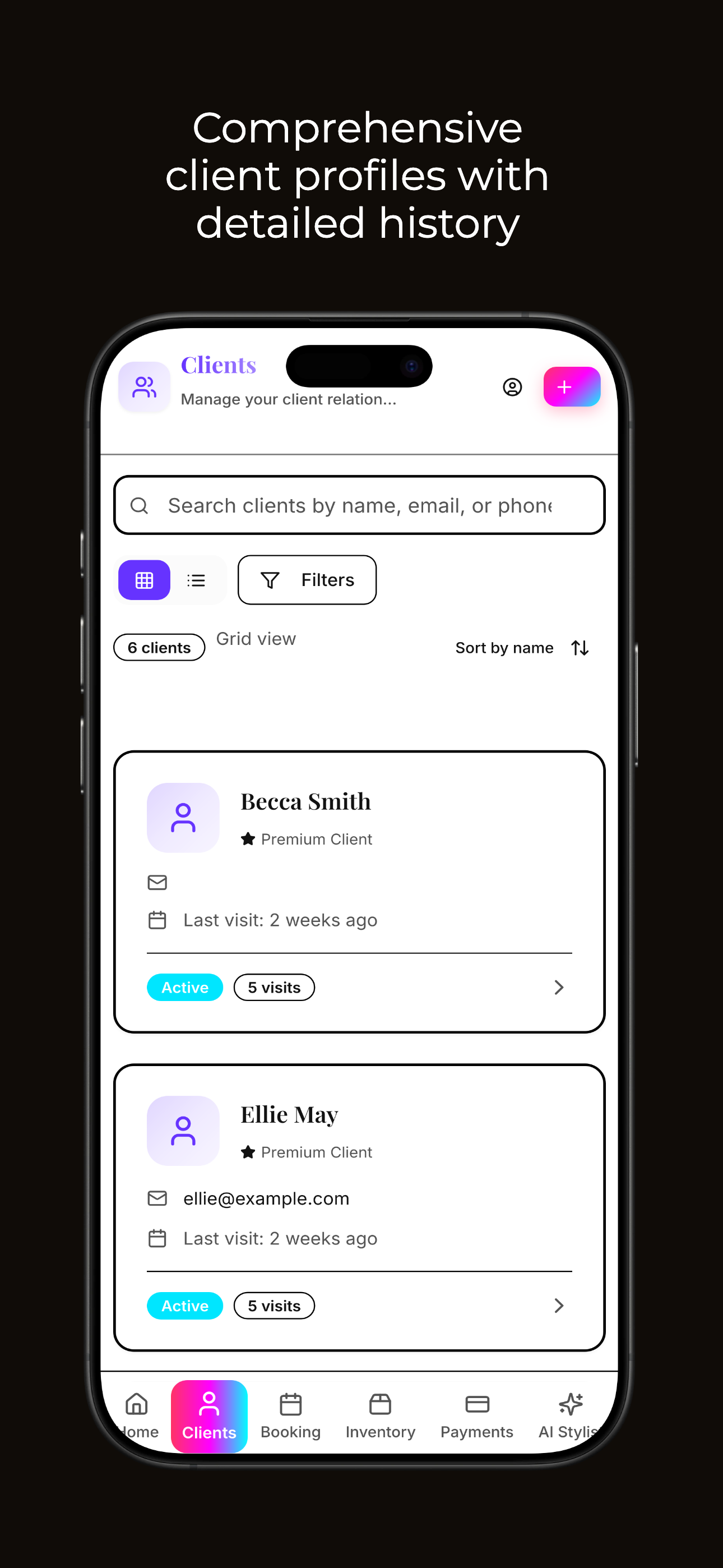 Backbar Zen Client Management Interface